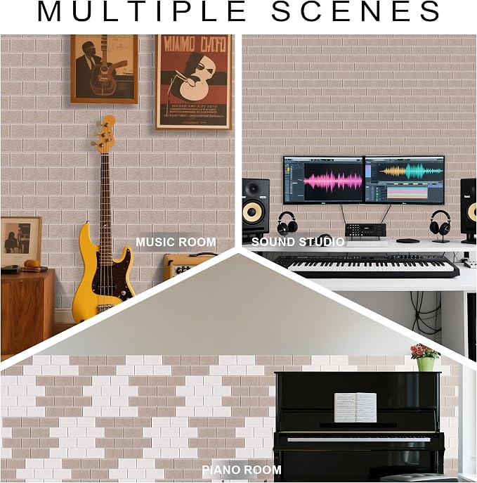 WoveN SounD Brick Acoustic Wall Panels Seamless Visual, High Density, Sound - Image 8