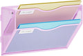 Marbrasse Wall File Holder 2-Tier Hanging Wall File Organizer, Mesh Mail Holder by Marbrasse