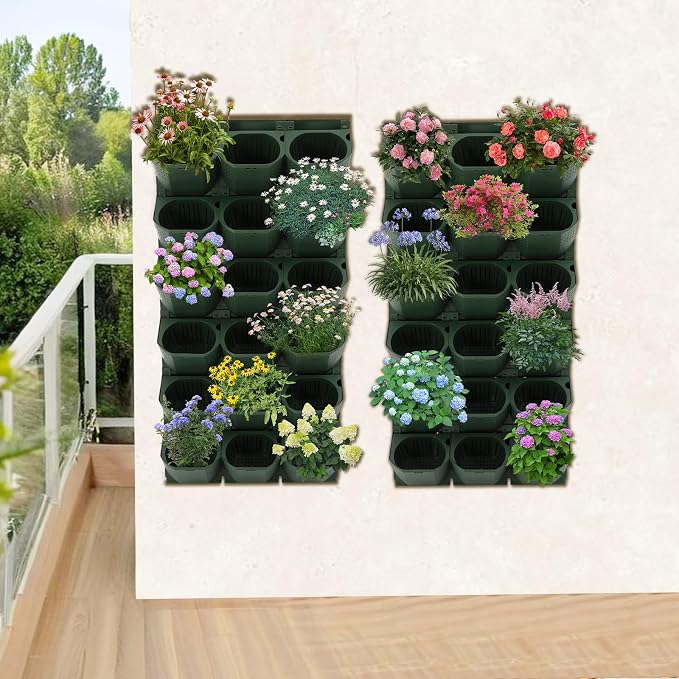 Vertical Wall Planter with 36 Pots, Hanging Garden Plant Flowerpot Holder - Image 3