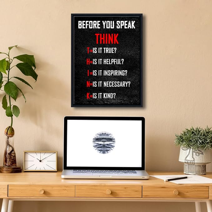 Pyradecor Black Framed Wall Art Inspirational Poster Canvas Prints Motivational - Image 3