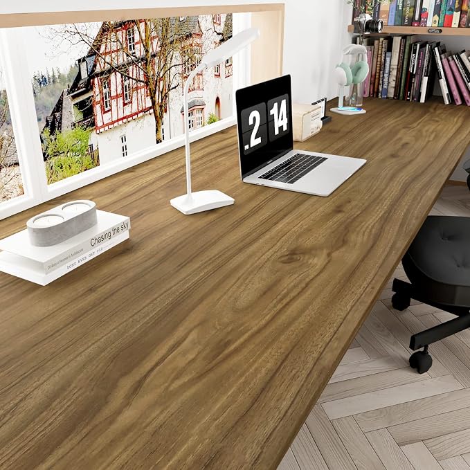 WESTICK Brown Wood Contact Paper Waterproof Kitchen Countertop Peel and Stick - Image 4