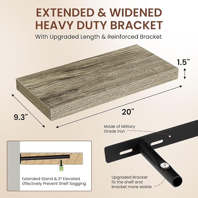 Dreamland 20 Inches Floating Shelves - Image 3
