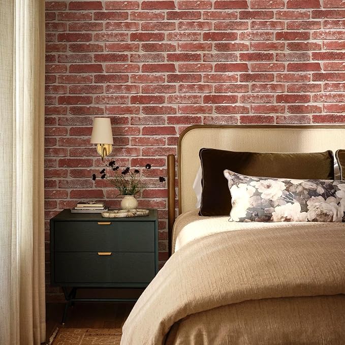 Commomy 3D Peel and Stick Brick, Ultralight Thin PVC Faux Brick Wall Panels - Image 3