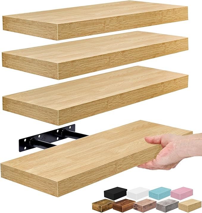 Sorbus Floating Shelves for Wall – 16 Inch Floating Shelf for Kitchen, Living by Sorbus