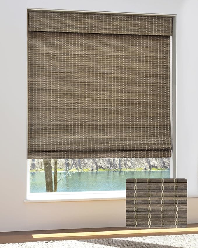 UNISHADES Cordless Bamboo Roman Shades by UNISHADES