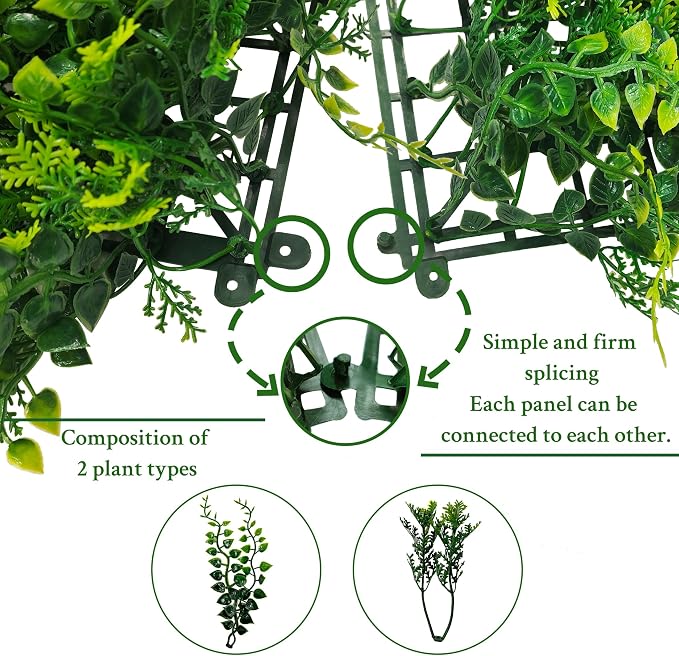 ODTORY Artificial Plants Hedge Wall Panels：60x120 Inch UV-Anti Greenery Boxwood - Image 3