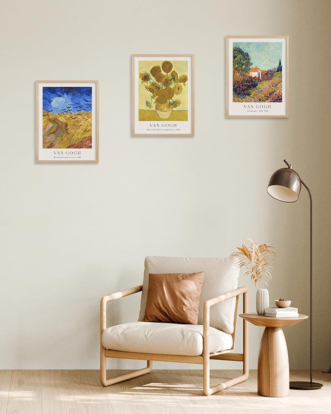 HesenDot Unframed Vincent Van Gogh Wall Art Prints Set of 3, 12x16in Classic - Image 4