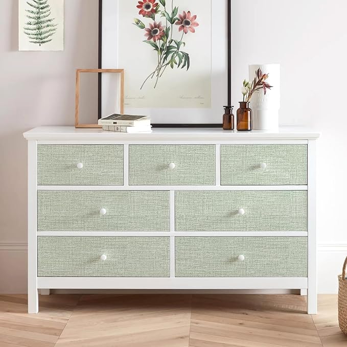 Amiya Grasscloth Wallpaper 17.3"x80" Sage Green Peel and Stick Faux Fabric - Image 3