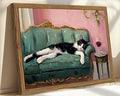 Fun Cat Wall Art Cute Tuxedo Cat by WARTHZwallart