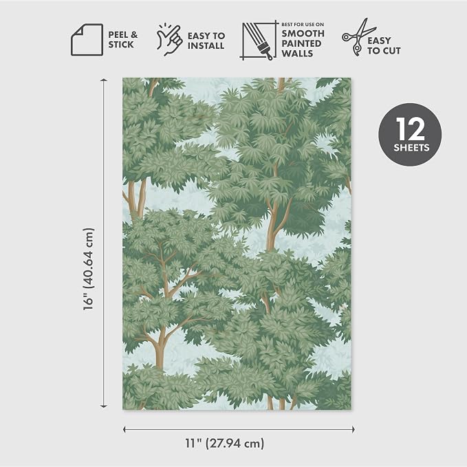 Main Street Peel and Stick Wallpaper Eco-Friendly Sheets 12 Pack, 11 X 16 Inch - Image 5