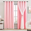 XiDi Pink Curtains for Bedroom Decor, Baby Pink Kids Blackout Curtains for by Addsomecolortolife