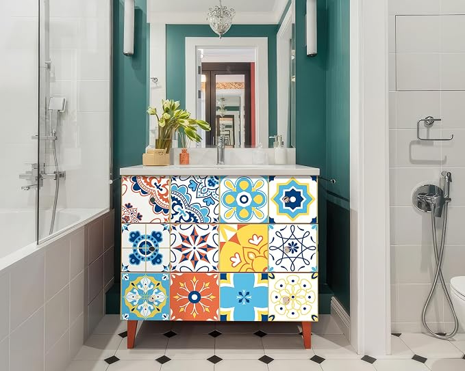 FLFK Wallpaper Border Tile Stickers Peel and Stick Wall Border - Image 3