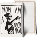 Mom I Am A Rich Man Aesthetic Retro Music Goblet Poster Feminist canvas Wall by Liyark