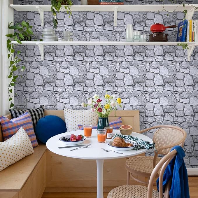 Commomy 3D Faux Stone Peel and Stick Wall Tiles - Image 2