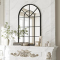 Dewfig Arch Wall Mirror Mounted Decorative, Arched Window Pane Mirror by YourSpacePerfectlyReflected
