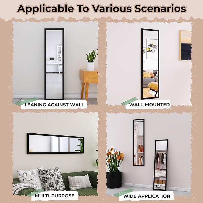 LFT HUIMEI2Y Door Mirror Full Length, Wall-Mounted Mirror Rectangle Tall - Image 7