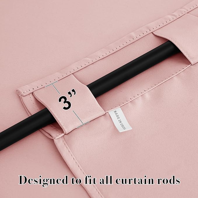 RYB HOME Pink Blackout Curtains - Image 5
