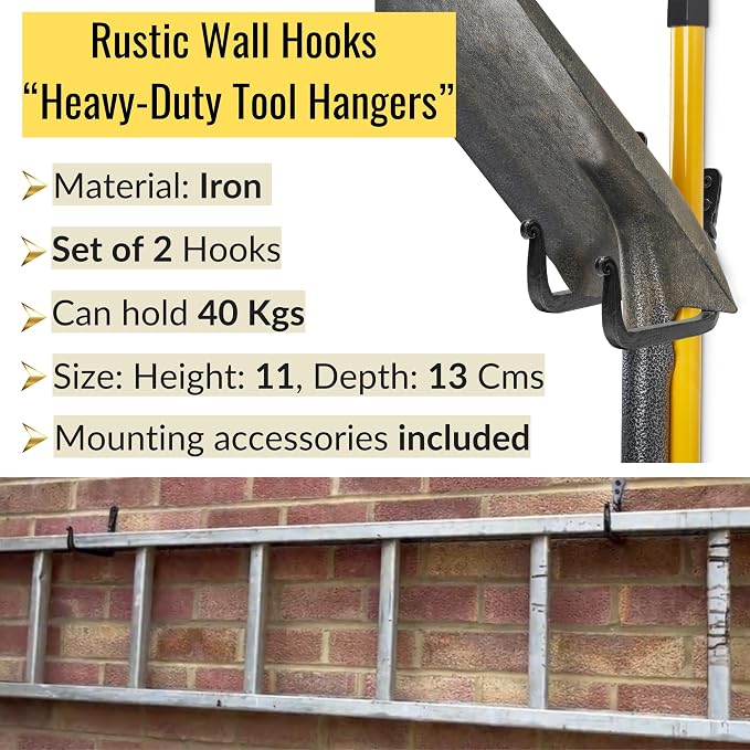 Unique Hand Crafted Pair of 2 Wall Hooks. Real Heavy Duty 50kgs Tested Wall - Image 2