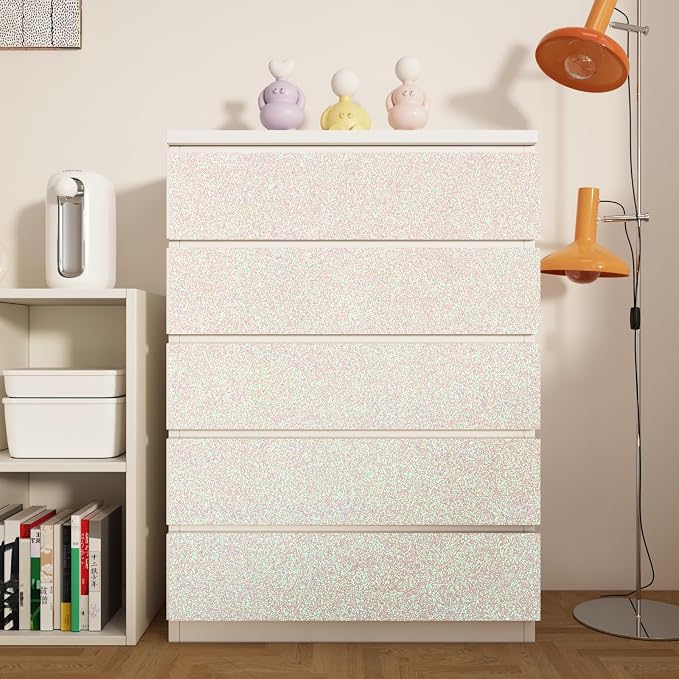 CRE8TIVE Off-White Glitter Wallpaper Border Peel and Stick Wall Border Glitter - Image 2