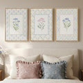 3 Piece Framed Canvas Floral Wall Art by MXART