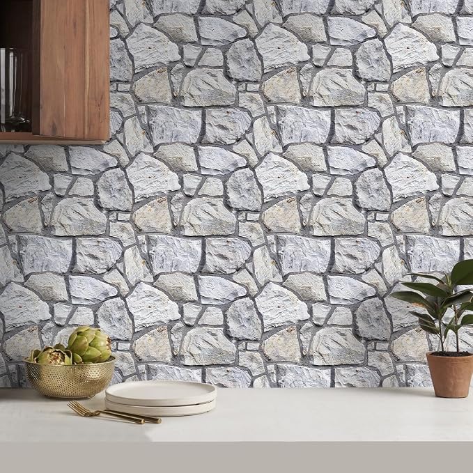 3D Faux Stone Wall Panels Peel and Stick, Stone-Look Textured Wall Sticker - Image 9