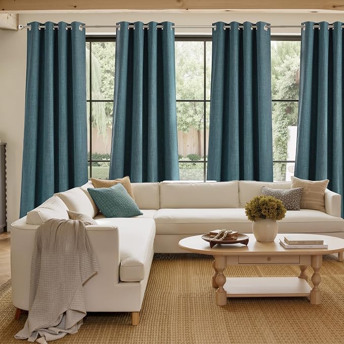 NICETOWN Greyish Blue Room Darkening Curtains 84 inches Long - Image 4