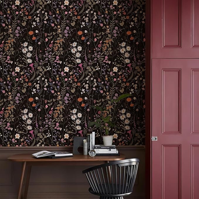 JiffDiff Floral Wallpaper Peel and Stick- 473" x 17.3" Farm Wildwood Daisy - Image 4