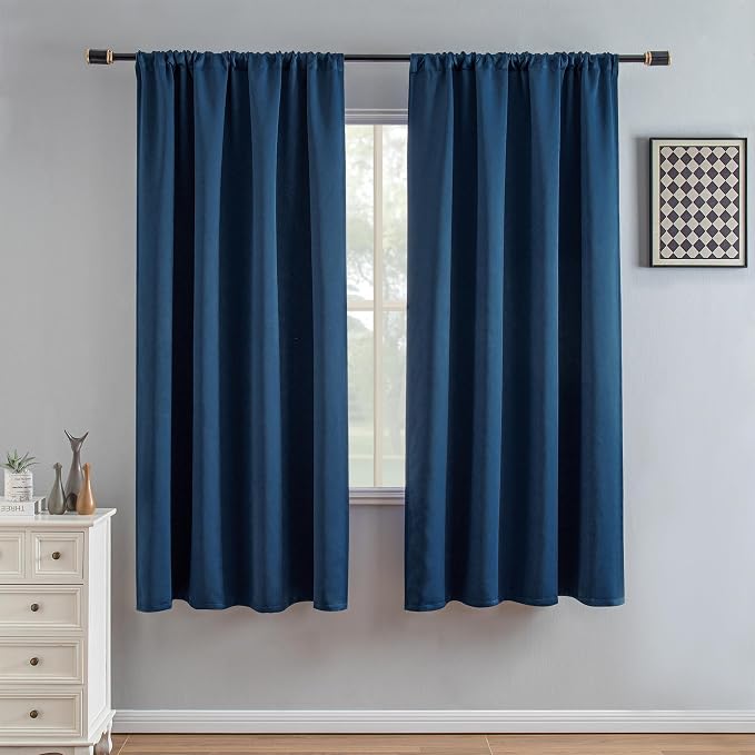 IGEMAEVE Blackout Curtains 72 Inch Length 2 Panels Set, Rod Pocket Energy by IGEMAEVE