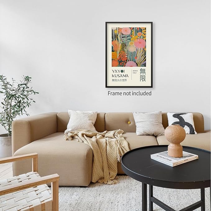 Abstract Yayoi Kusama Posters Japanese Wall Art Vintage Tokyo Aesthetic Prints - Image 3
