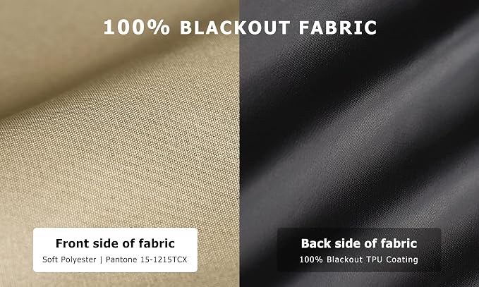 LazBlinds 100% Blackout Roller Shades, No Tools No Drill Cordless Blinds - Image 2