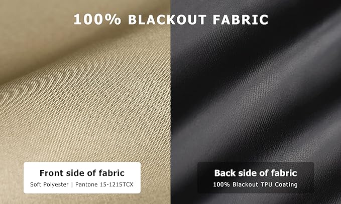 LazBlinds 100% Blackout Roller Shades, No Tools No Drill Cordless Blinds - Image 2