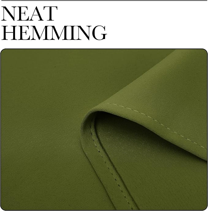 NICETOWN Olive Green Blackout Curtains 40 inches Length - Image 6