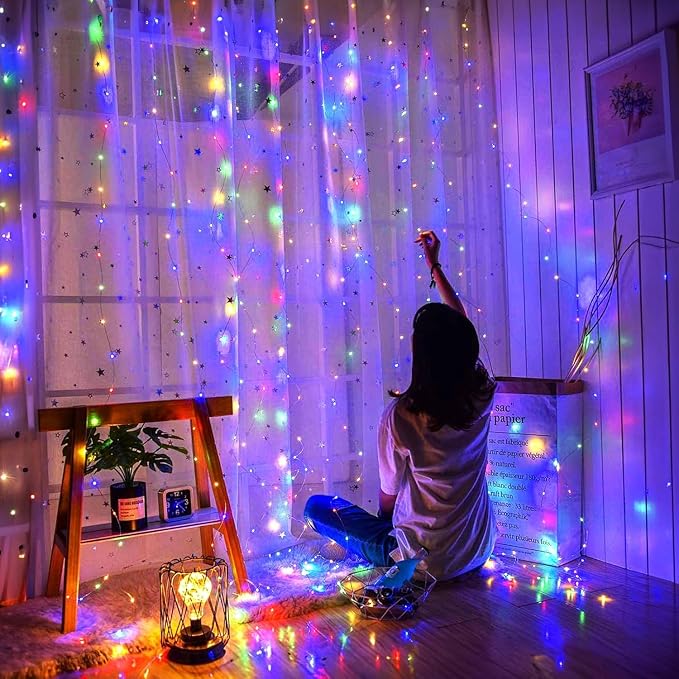 Minetom Curtain Lights, 300 LED Dimmable Fairy Lights - Image 6