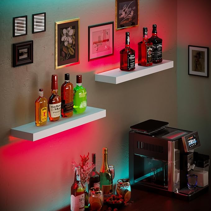 BAMEOS Floating Shelves with RGB LED - Image 4
