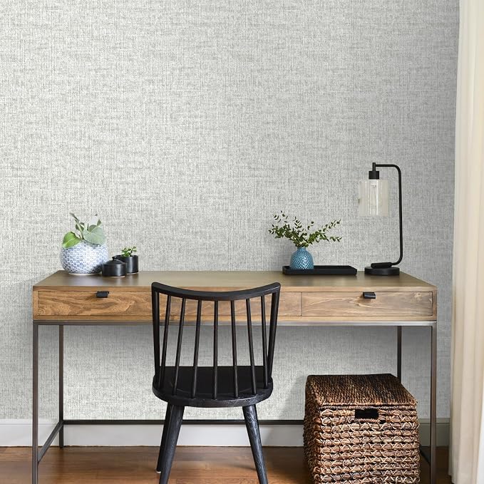 Grasscloth Peel and Stick Wallpaper, Waterproof Self Adhesive Removable Vinyl - Image 6