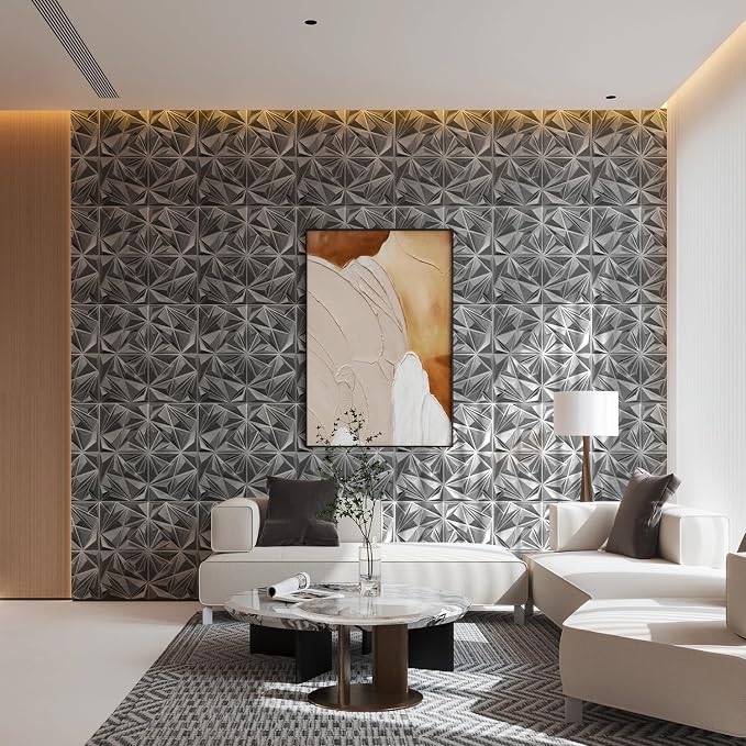 STICKGOO Brushed Silver 3D Wall Panels - Image 4