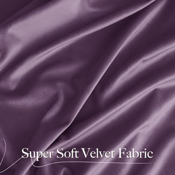 NICETOWN Lavender Purple Velvet Curtains 84 inches Long - Image 3