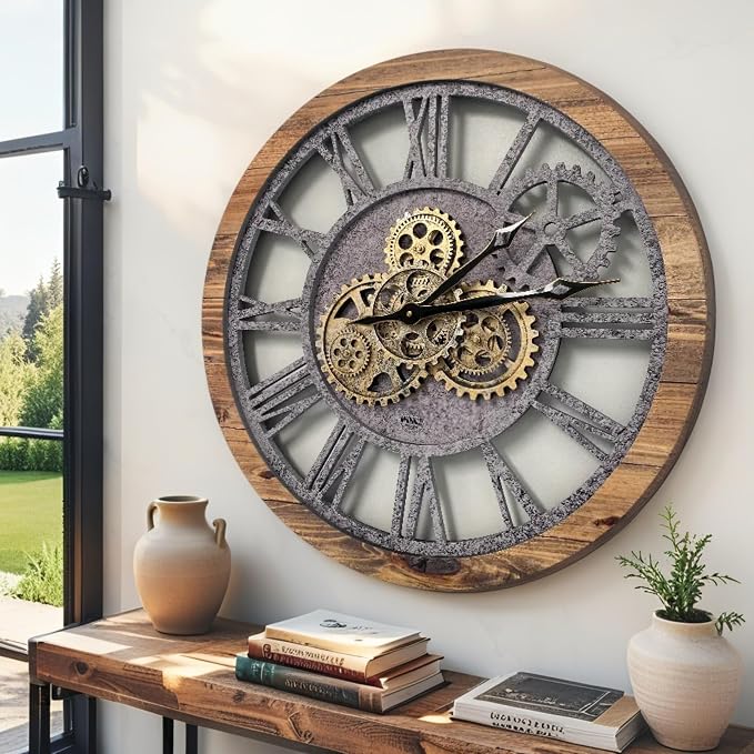 ImprovingLife The Gears Clock The Original Real Moving Gear Wall Clock Vintage - Image 5