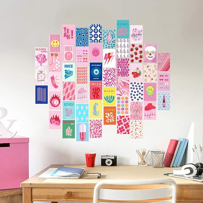 KBKBART 70pcs Preppy Room Decor, Aesthetic Pictures, Cute Trendy Pink Photo - Image 4
