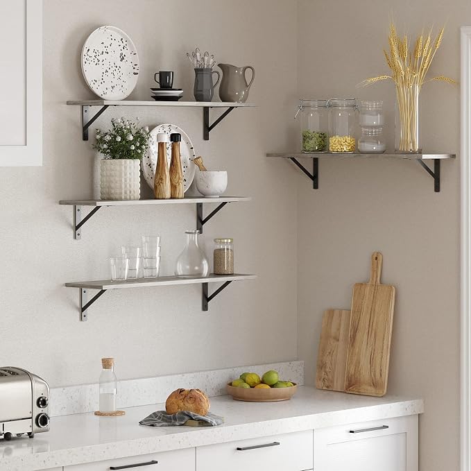 DINZI LVJ Wall Shelves, 23.6 x 7.9 x 6.1 Inch Floating Shelves - Image 6