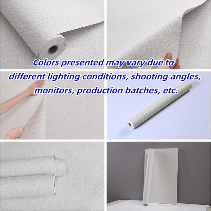 Haimin Fabric Wallpaper Textured Contact Paper Grasscloth Wallpaper Peel and - Image 3