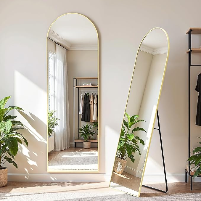 Simple Deluxe Arched Full Length Mirror, - Image 3