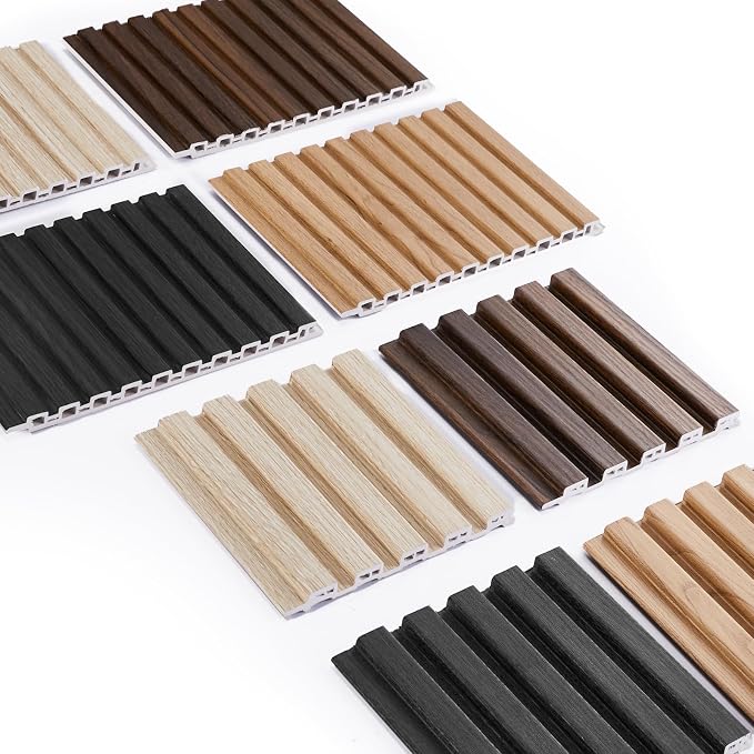 Samples 8 Pack 6" x 6" WPC Slat Wall Panels Low Grille - Image 4