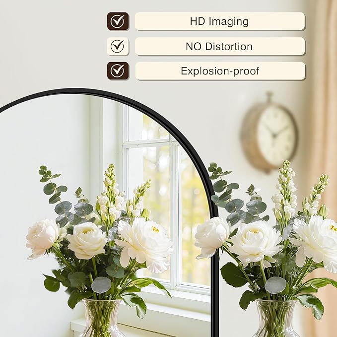 Vanity Bathroom Mirror for Wall, 2 Pack 30"x20" Arched Bathroom Mirror for Over - Image 2