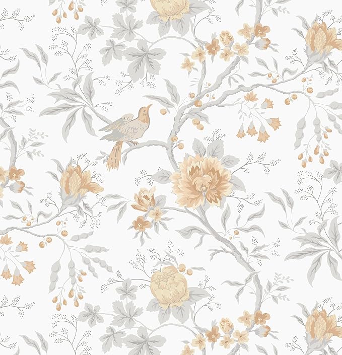 CiCiwind 17.3" × 197" Floral Peel and Stick Wallpaper by CiCiwind