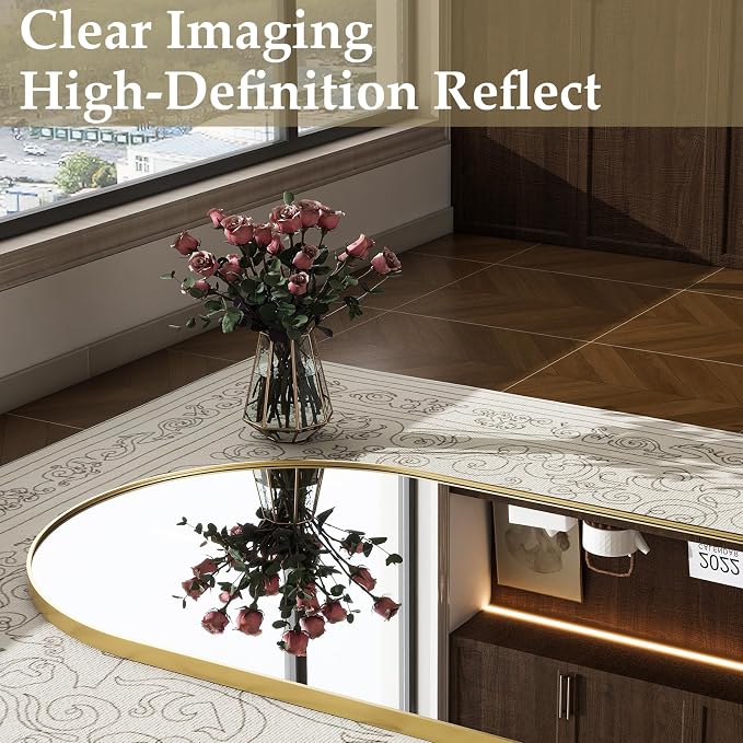 57" x 20" Arched Full Length Mirror - Image 4