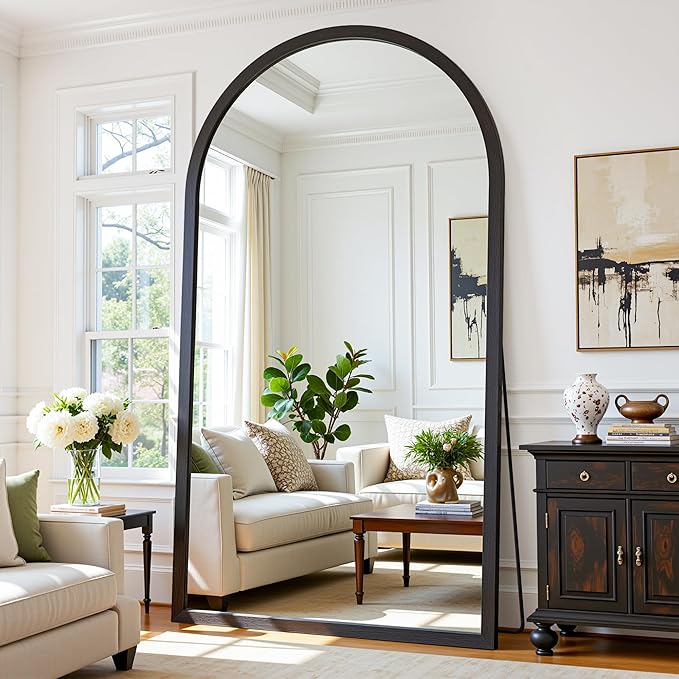 Full Length Mirror 82"×44" Floor Mirror Standing Tall Mirror, Arched Stand up by AntokMirror