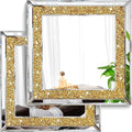 2 Piece Wall Mirrors, Crush Diamond Wall Decor by XIHACTY