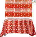 Chuangdi 2pcs 4.5 x 9 Feet Brick Wallpaper Peel and Stick Backdrop Tablecloth by Chuangdi