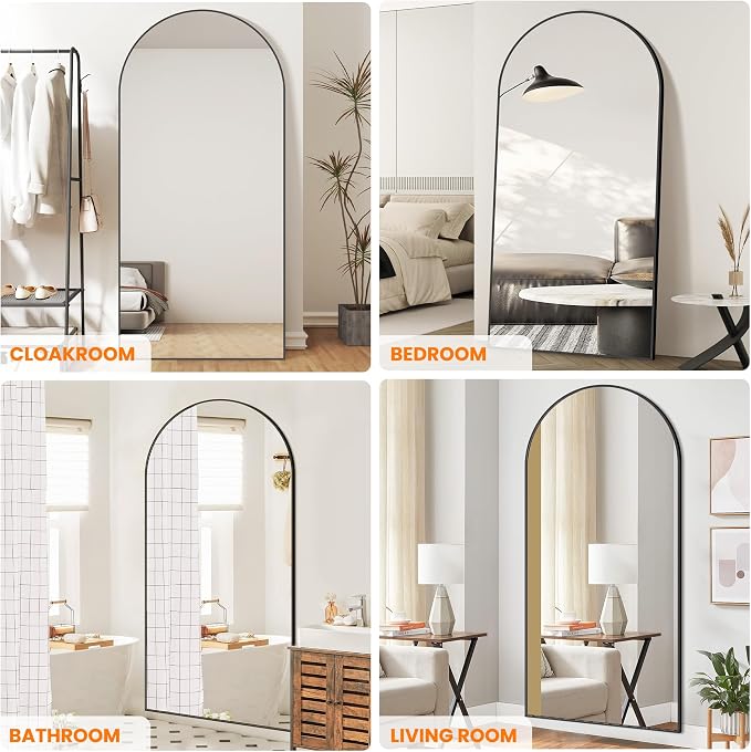 TRAHOME Full Length Arched Mirror, Living Room, Dressing Room - Image 3
